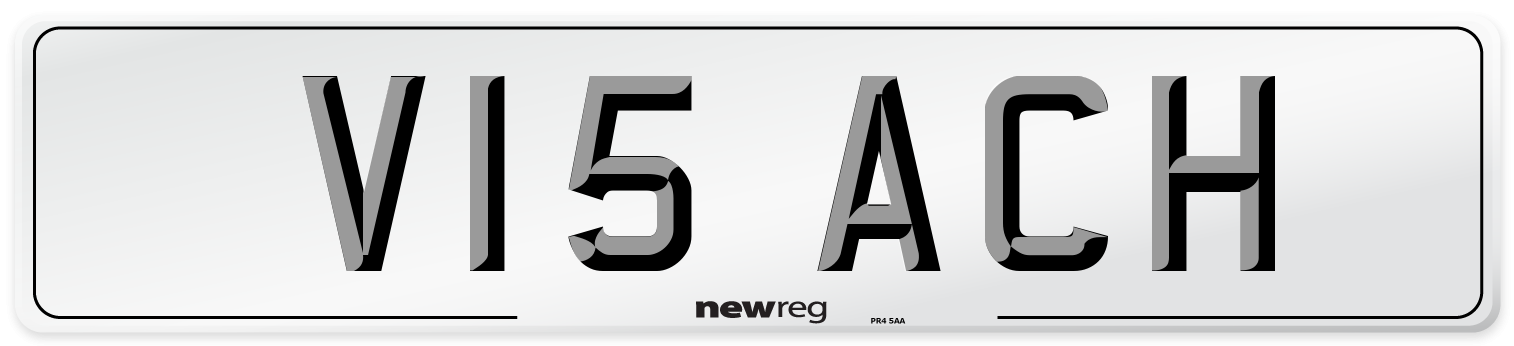 V15 ACH Number Plate from New Reg